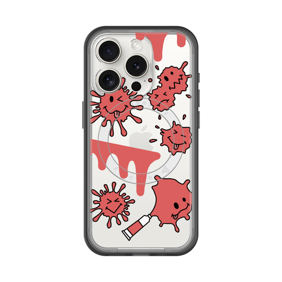 スリムプロテクションプレミアムケース with MagSafe［ PAINTING SMILE Red ］