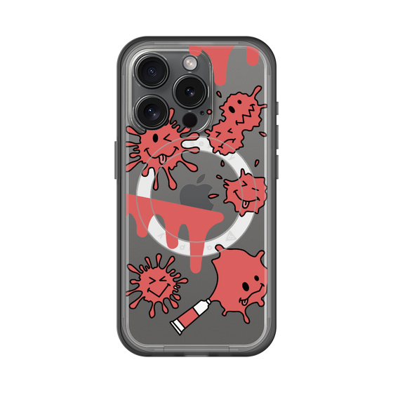 スリムプロテクションプレミアムケース with MagSafe［ PAINTING SMILE Red ］