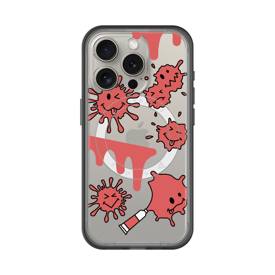 スリムプロテクションプレミアムケース with MagSafe［ PAINTING SMILE Red ］