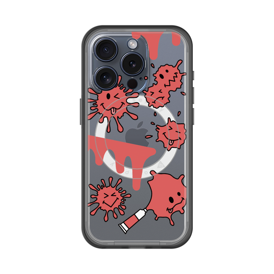 スリムプロテクションプレミアムケース with MagSafe［ PAINTING SMILE Red ］