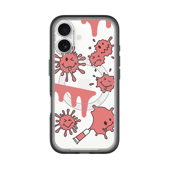 スリムプロテクションプレミアムケース with MagSafe［ PAINTING SMILE Red ］