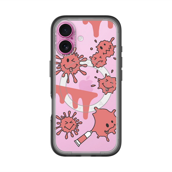 スリムプロテクションプレミアムケース with MagSafe［ PAINTING SMILE Red ］