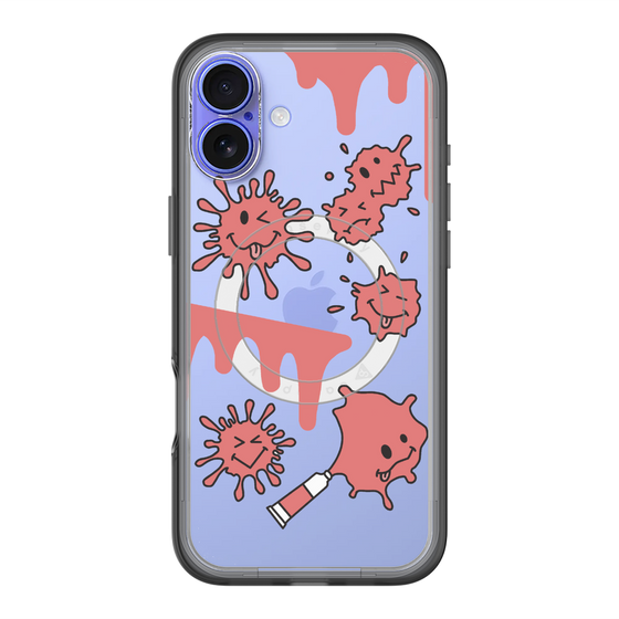 スリムプロテクションプレミアムケース with MagSafe［ PAINTING SMILE Red ］