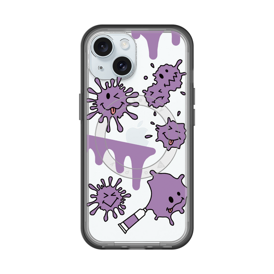 スリムプロテクションプレミアムケース with MagSafe［ PAINTING SMILE Purple ］