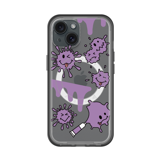 スリムプロテクションプレミアムケース with MagSafe［ PAINTING SMILE Purple ］