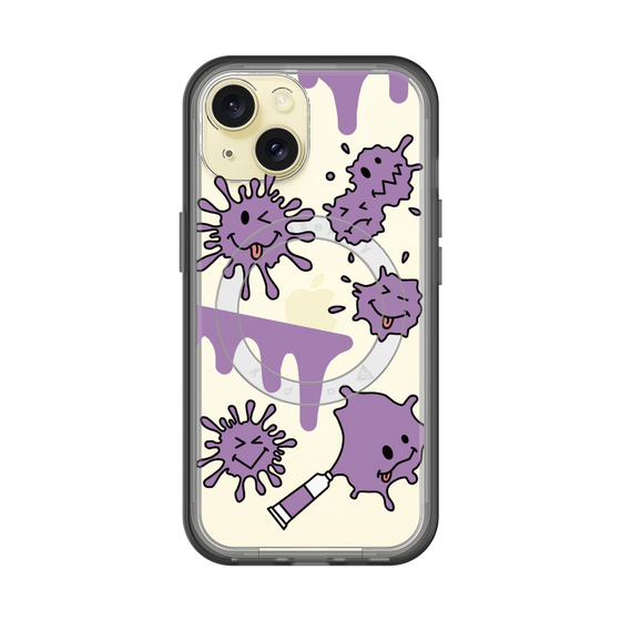 スリムプロテクションプレミアムケース with MagSafe［ PAINTING SMILE Purple ］