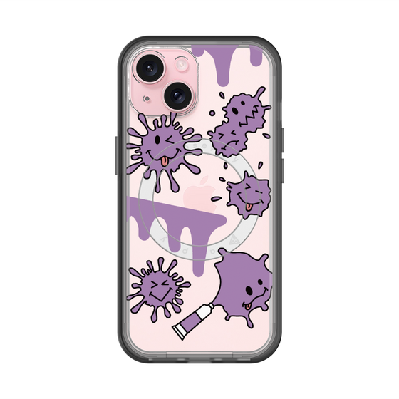 スリムプロテクションプレミアムケース with MagSafe［ PAINTING SMILE Purple ］