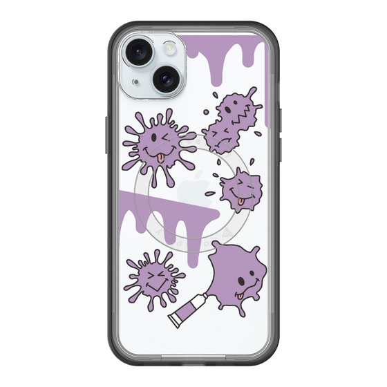 スリムプロテクションプレミアムケース with MagSafe［ PAINTING SMILE Purple ］