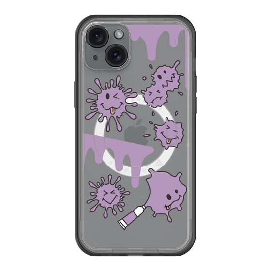 スリムプロテクションプレミアムケース with MagSafe［ PAINTING SMILE Purple ］
