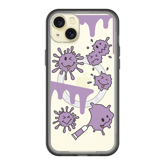 スリムプロテクションプレミアムケース with MagSafe［ PAINTING SMILE Purple ］