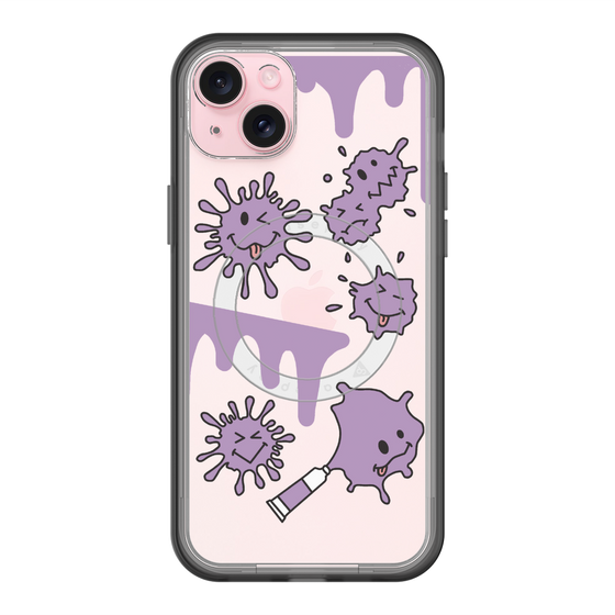 スリムプロテクションプレミアムケース with MagSafe［ PAINTING SMILE Purple ］