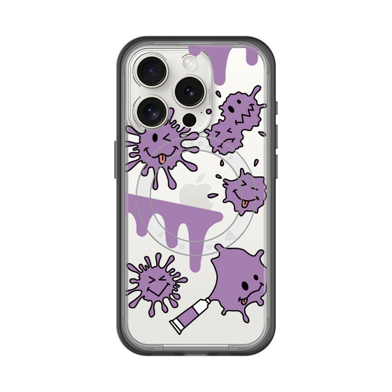 スリムプロテクションプレミアムケース with MagSafe［ PAINTING SMILE Purple ］