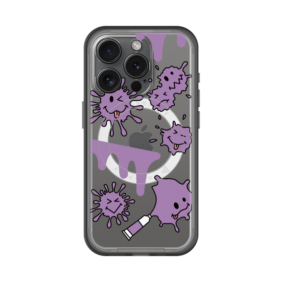 スリムプロテクションプレミアムケース with MagSafe［ PAINTING SMILE Purple ］