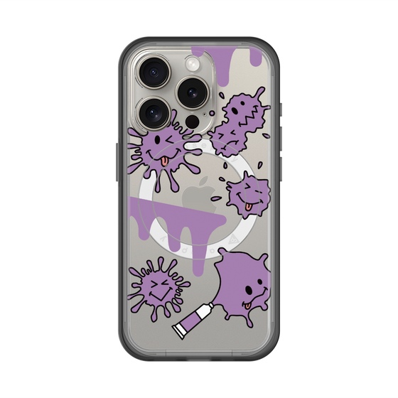 スリムプロテクションプレミアムケース with MagSafe［ PAINTING SMILE Purple ］