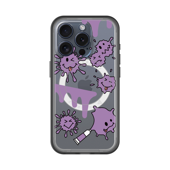 スリムプロテクションプレミアムケース with MagSafe［ PAINTING SMILE Purple ］