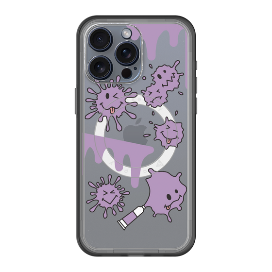 スリムプロテクションプレミアムケース with MagSafe［ PAINTING SMILE Purple ］