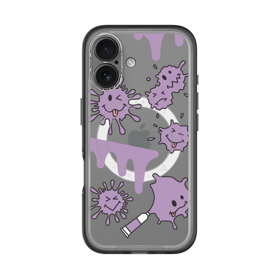 スリムプロテクションプレミアムケース with MagSafe［ PAINTING SMILE Purple ］