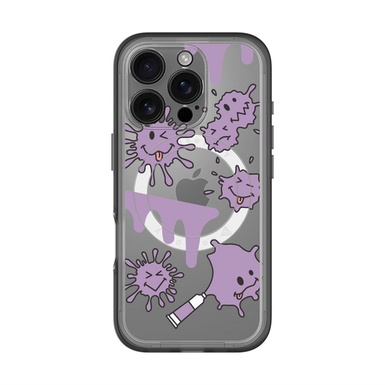 スリムプロテクションプレミアムケース with MagSafe［ PAINTING SMILE Purple ］