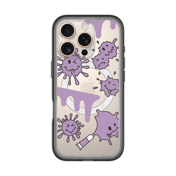 スリムプロテクションプレミアムケース with MagSafe［ PAINTING SMILE Purple ］