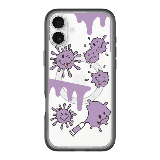 スリムプロテクションプレミアムケース with MagSafe［ PAINTING SMILE Purple ］