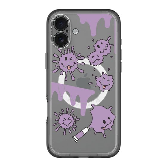 スリムプロテクションプレミアムケース with MagSafe［ PAINTING SMILE Purple ］