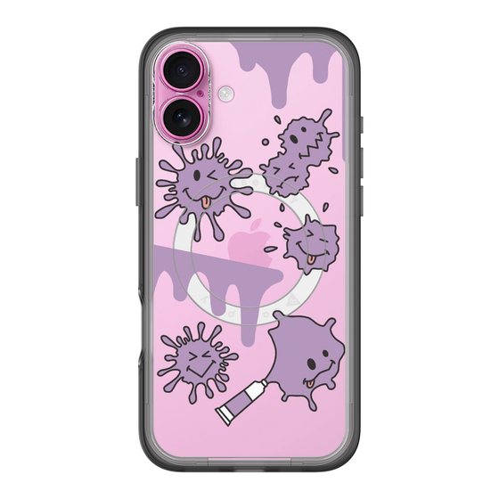 スリムプロテクションプレミアムケース with MagSafe［ PAINTING SMILE Purple ］
