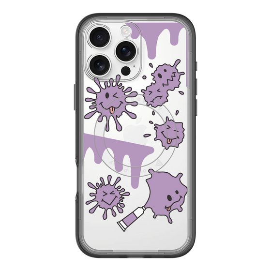スリムプロテクションプレミアムケース with MagSafe［ PAINTING SMILE Purple ］