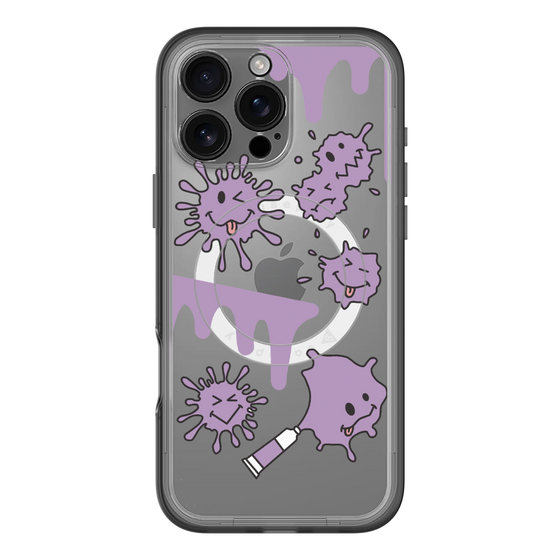 スリムプロテクションプレミアムケース with MagSafe［ PAINTING SMILE Purple ］