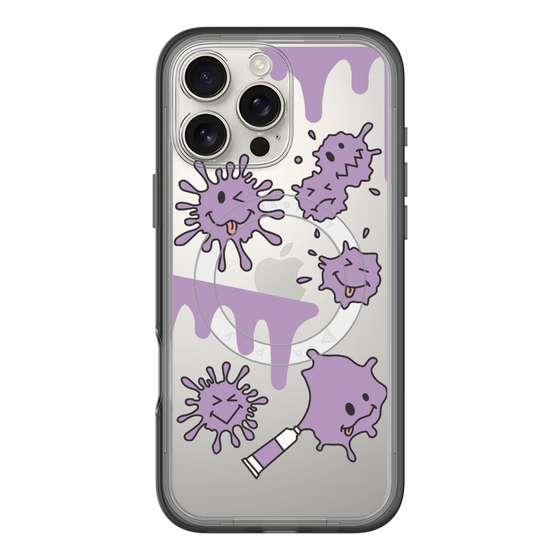 スリムプロテクションプレミアムケース with MagSafe［ PAINTING SMILE Purple ］