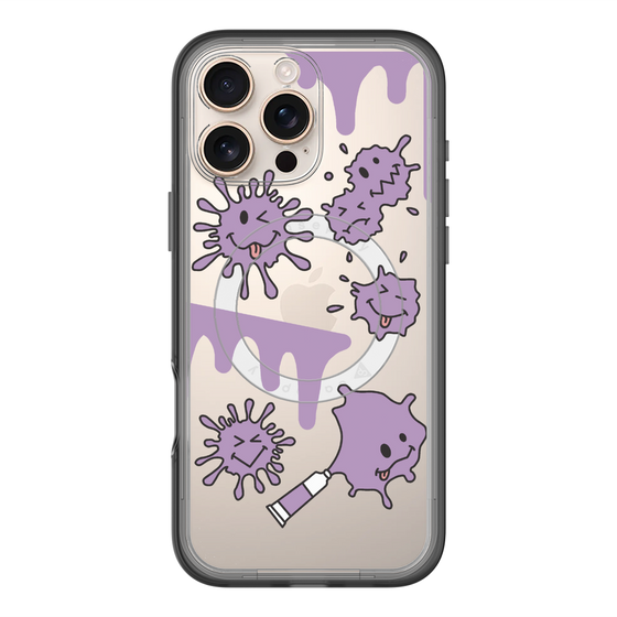 スリムプロテクションプレミアムケース with MagSafe［ PAINTING SMILE Purple ］