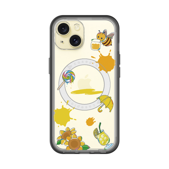 スリムプロテクションプレミアムケース with MagSafe［ DRAWING PAPER Yellow ］