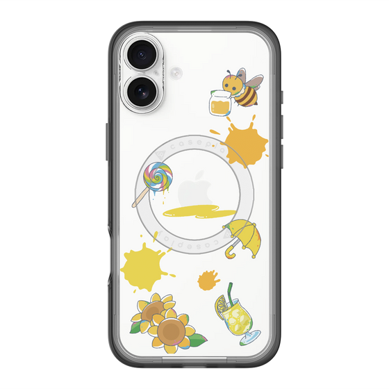 スリムプロテクションプレミアムケース with MagSafe［ DRAWING PAPER Yellow ］