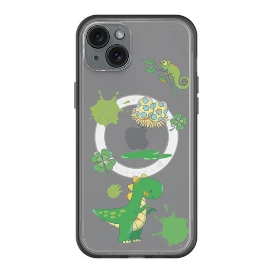 スリムプロテクションプレミアムケース with MagSafe［ DRAWING PAPER Green ］