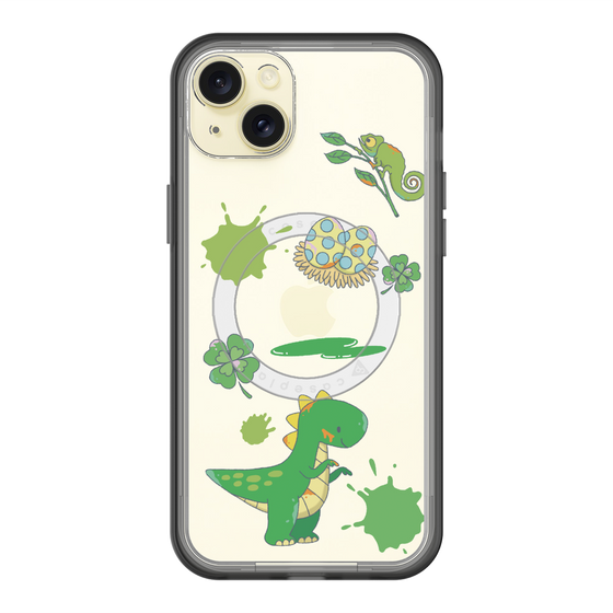 スリムプロテクションプレミアムケース with MagSafe［ DRAWING PAPER Green ］