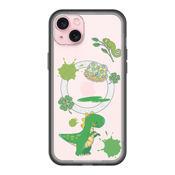 スリムプロテクションプレミアムケース with MagSafe［ DRAWING PAPER Green ］