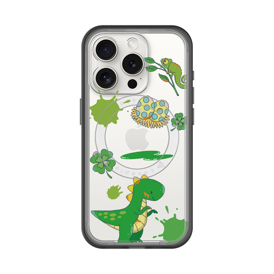 スリムプロテクションプレミアムケース with MagSafe［ DRAWING PAPER Green ］