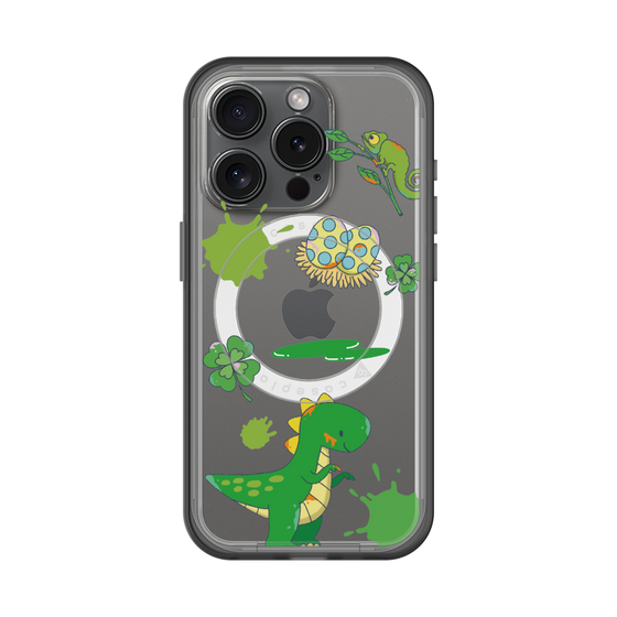 スリムプロテクションプレミアムケース with MagSafe［ DRAWING PAPER Green ］
