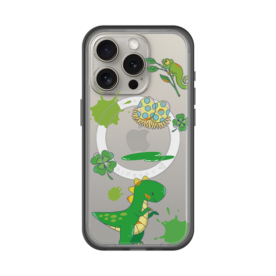 スリムプロテクションプレミアムケース with MagSafe［ DRAWING PAPER Green ］