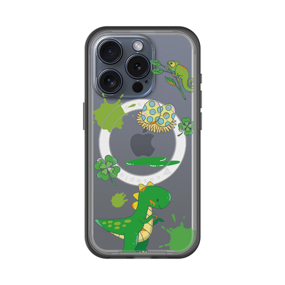 スリムプロテクションプレミアムケース with MagSafe［ DRAWING PAPER Green ］