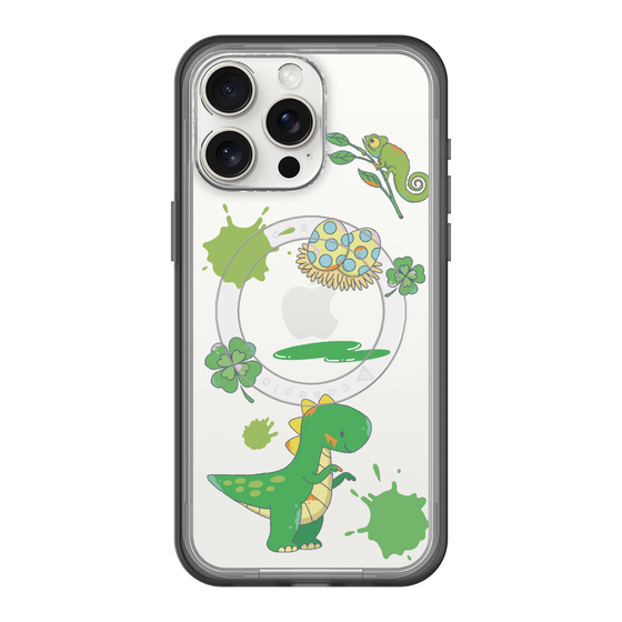 スリムプロテクションプレミアムケース with MagSafe［ DRAWING PAPER Green ］