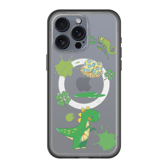 スリムプロテクションプレミアムケース with MagSafe［ DRAWING PAPER Green ］