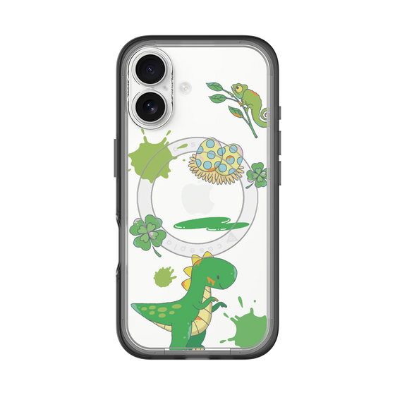 スリムプロテクションプレミアムケース with MagSafe［ DRAWING PAPER Green ］