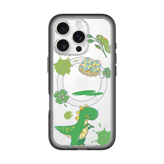 スリムプロテクションプレミアムケース with MagSafe［ DRAWING PAPER Green ］