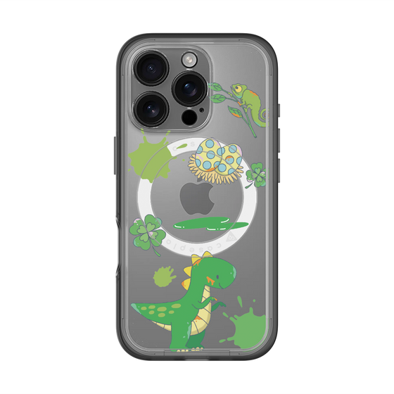 スリムプロテクションプレミアムケース with MagSafe［ DRAWING PAPER Green ］