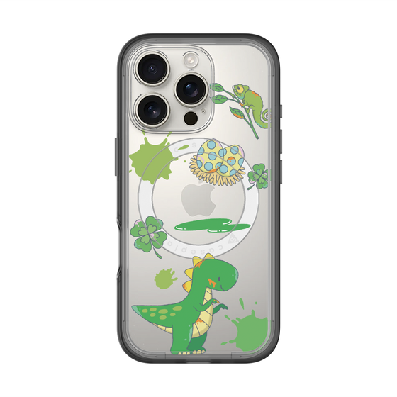 スリムプロテクションプレミアムケース with MagSafe［ DRAWING PAPER Green ］