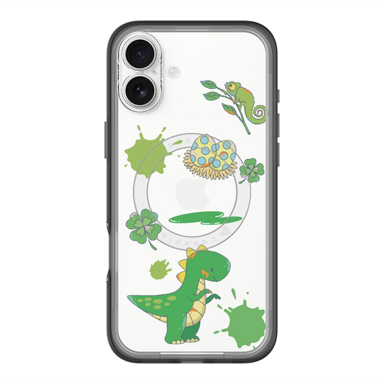 スリムプロテクションプレミアムケース with MagSafe［ DRAWING PAPER Green ］