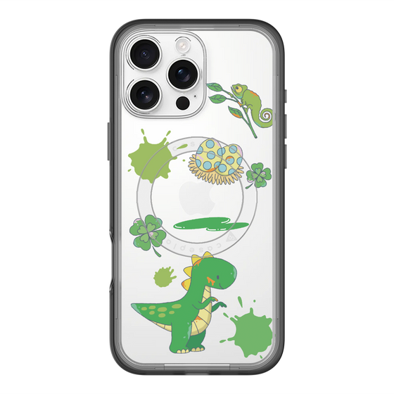 スリムプロテクションプレミアムケース with MagSafe［ DRAWING PAPER Green ］