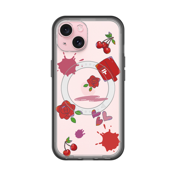 スリムプロテクションプレミアムケース with MagSafe［ DRAWING PAPER Red ］