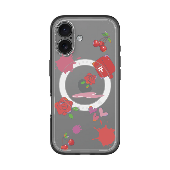 スリムプロテクションプレミアムケース with MagSafe［ DRAWING PAPER Red ］