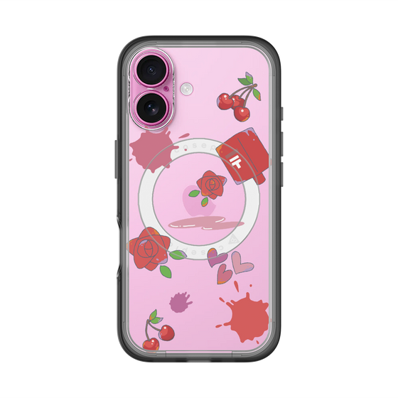 スリムプロテクションプレミアムケース with MagSafe［ DRAWING PAPER Red ］